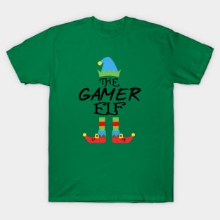 The Gamer Elf Matching Family Group Christmas Party SANTA T-Shirt